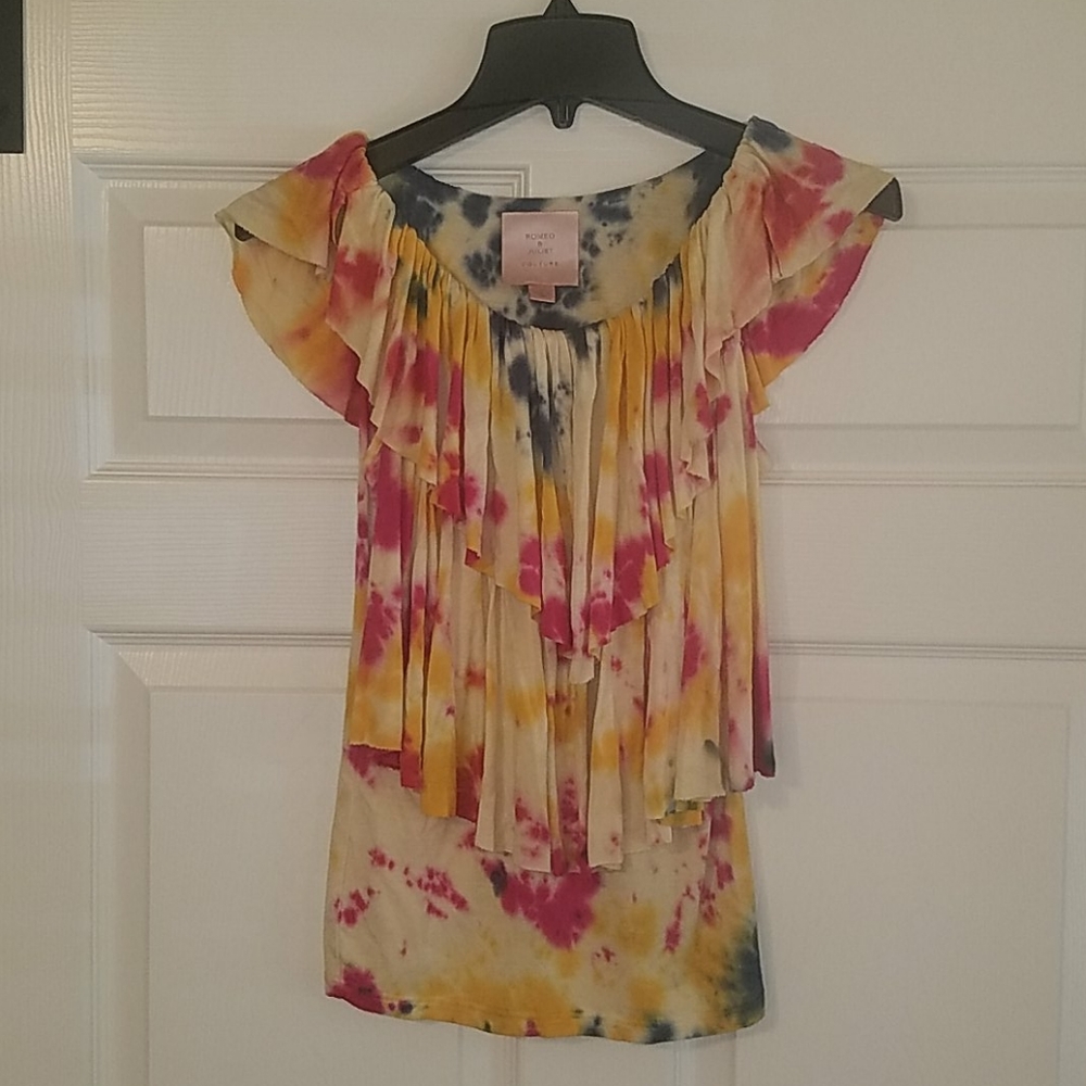 Romeo and Juliet Couture Tie Die Top
